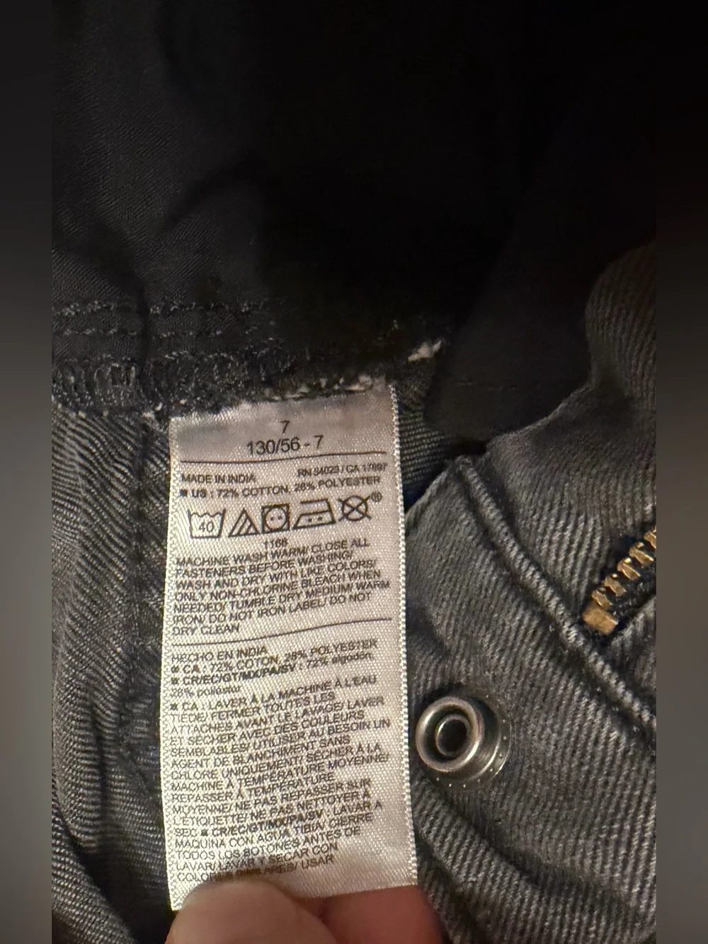 Old Navy Baggy Wide Leg Black High Rise Size 7 Girls Jeans